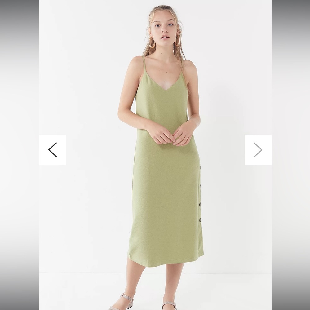 URBAN OUTFITTERS Monica Side-Button Slip Dress